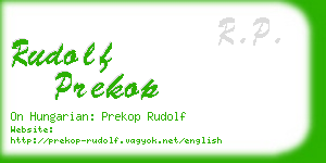 rudolf prekop business card